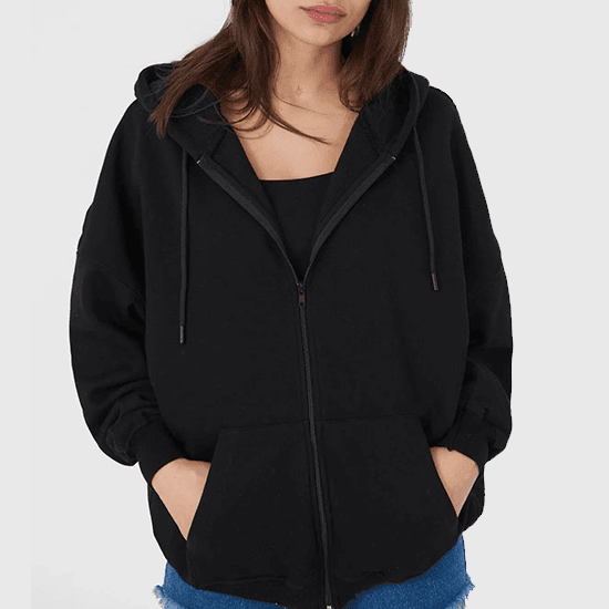 kadın-fermuarlı-kapsonlu-sweat Kadın kapşonlu fermuarlı sweat